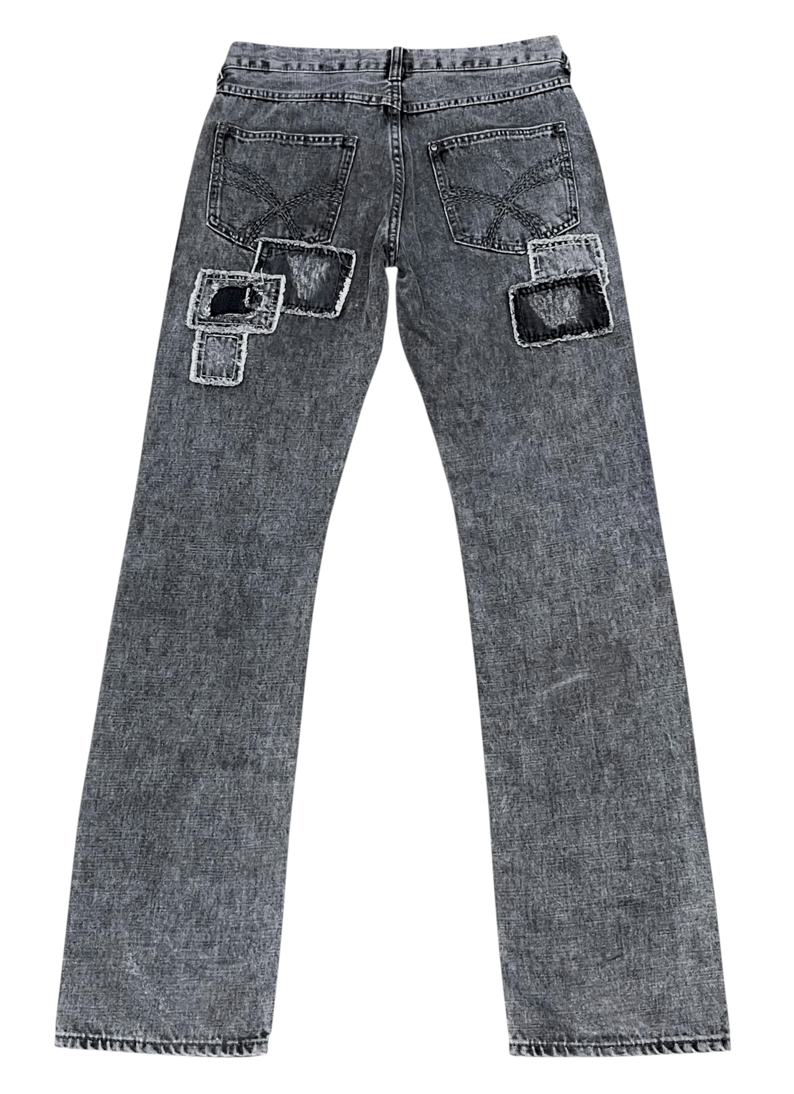 Japanese Brand Vtg AVAIL Jeans Japan Patchwork Grunge Distressed Denim Y2K Size US 29 - 7 Thumbnail