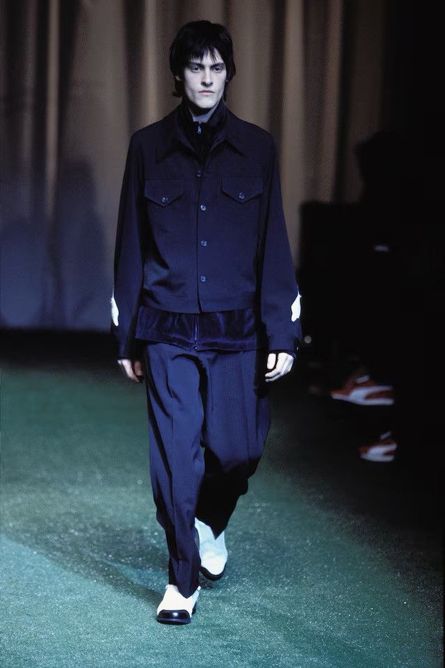 Yohji Yamamoto 01aw navy wool trucker yohji tab jacket Size US M / EU 48-50 / 2 - 1 Thumbnail