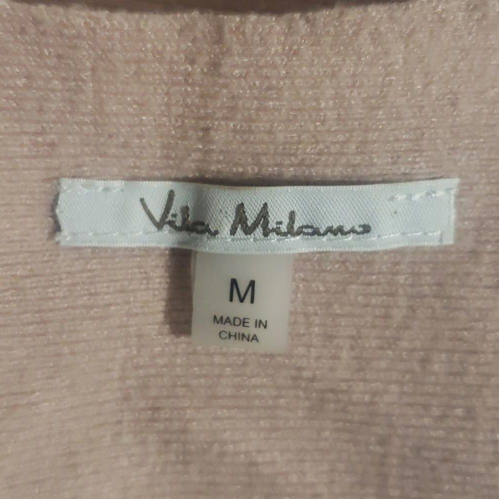 Designer CT882 Vila Milano Ladies Pink Scoop Neck Ribbed Sweater M Size M / US 6-8 / IT 42-44 - 3 Thumbnail