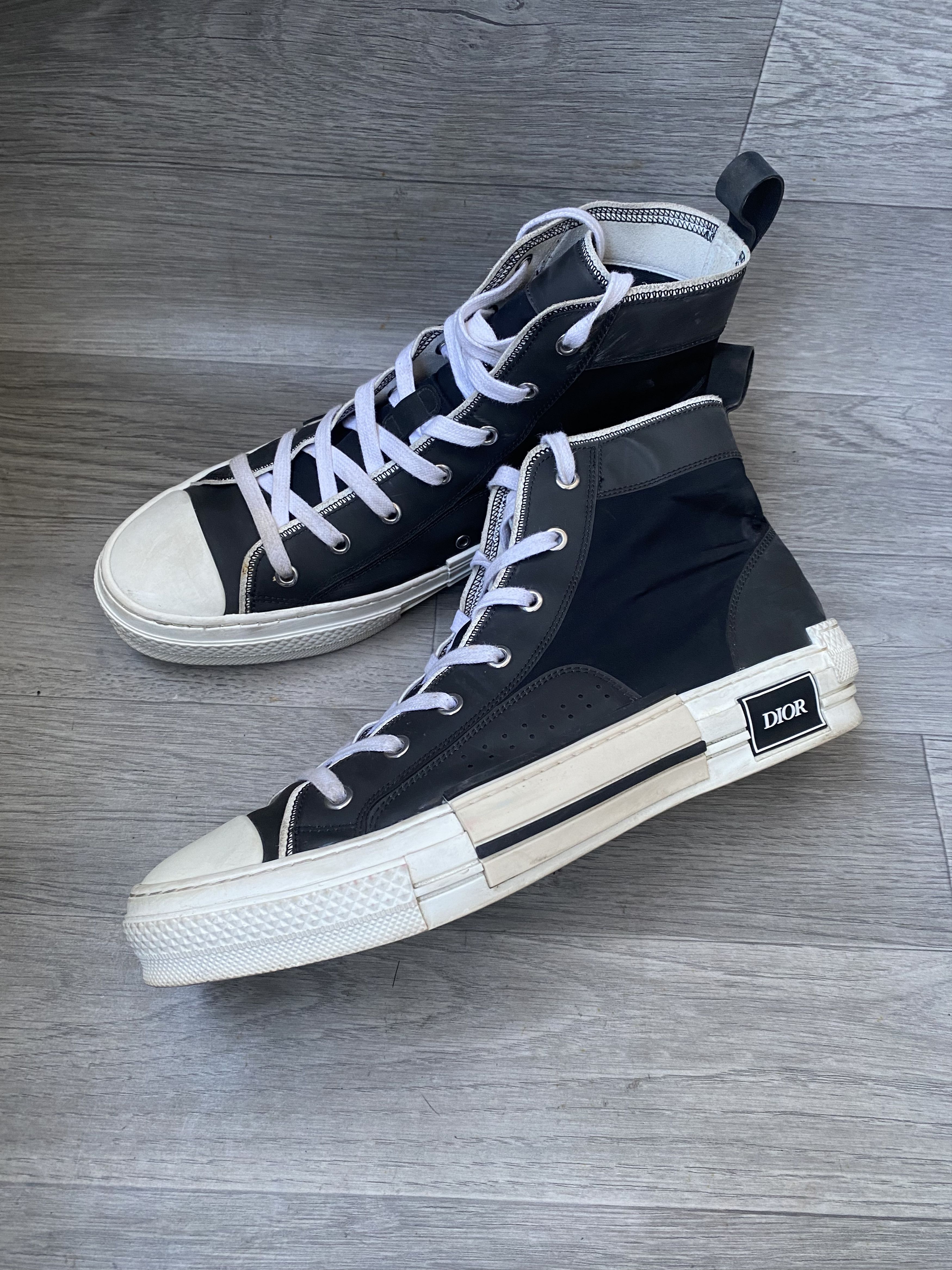 Dior B23 Oblique Black Hightop Dior B23 High-Top Sneaker in Black Dior Oblique Jacquard  main image 4