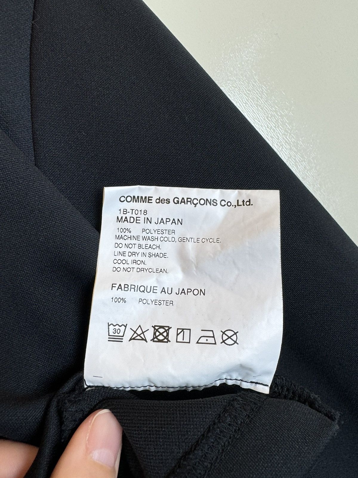 Comme des Garcons × Japanese Brand Comme Des garcons black crop top polyester oversized S Size S / US 4 / IT 40 - 6 Thumbnail