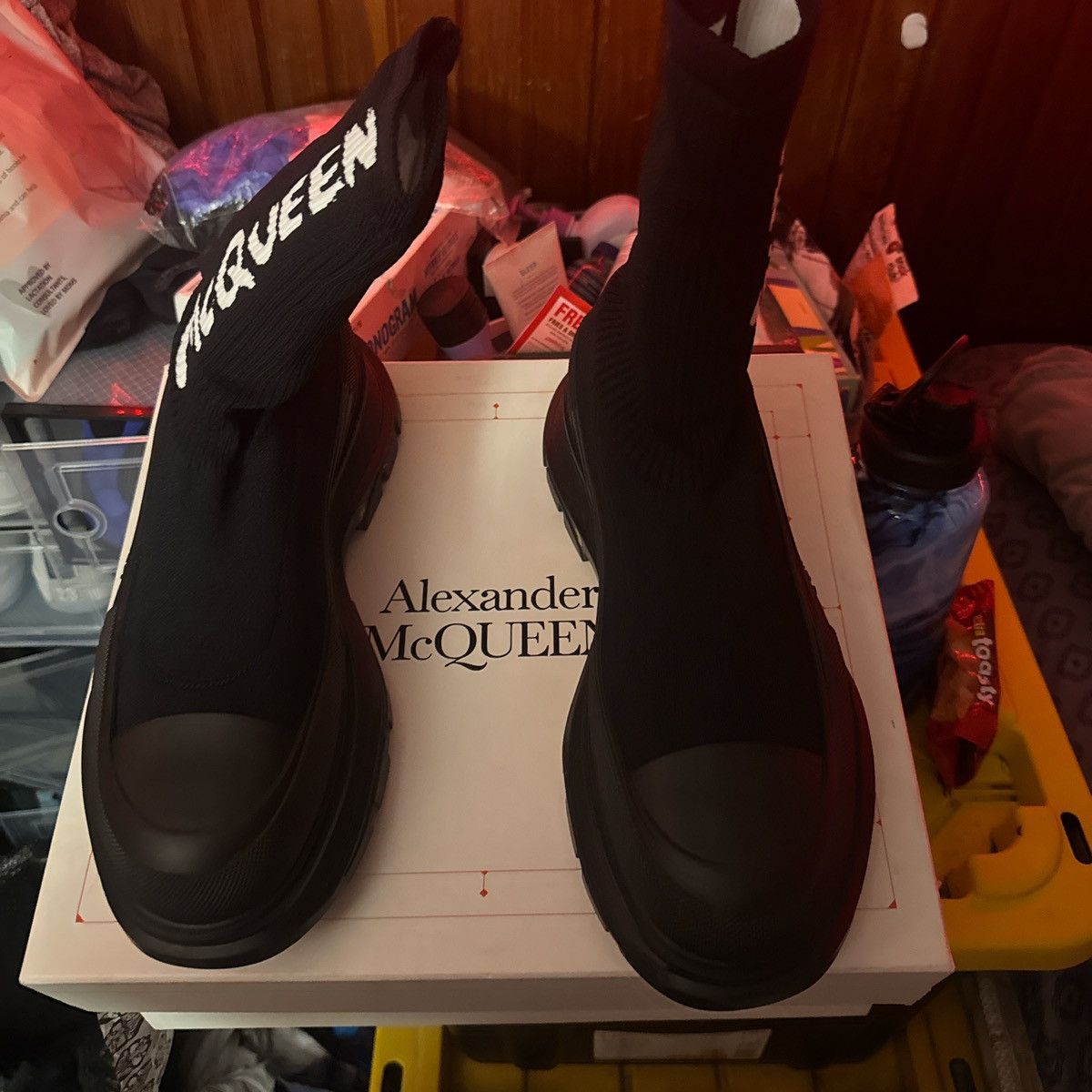 Alexander McQueen Alexander McQueen Tread Slick Logo Intarsia Boots Size US 13 / EU 46 - 6 Thumbnail