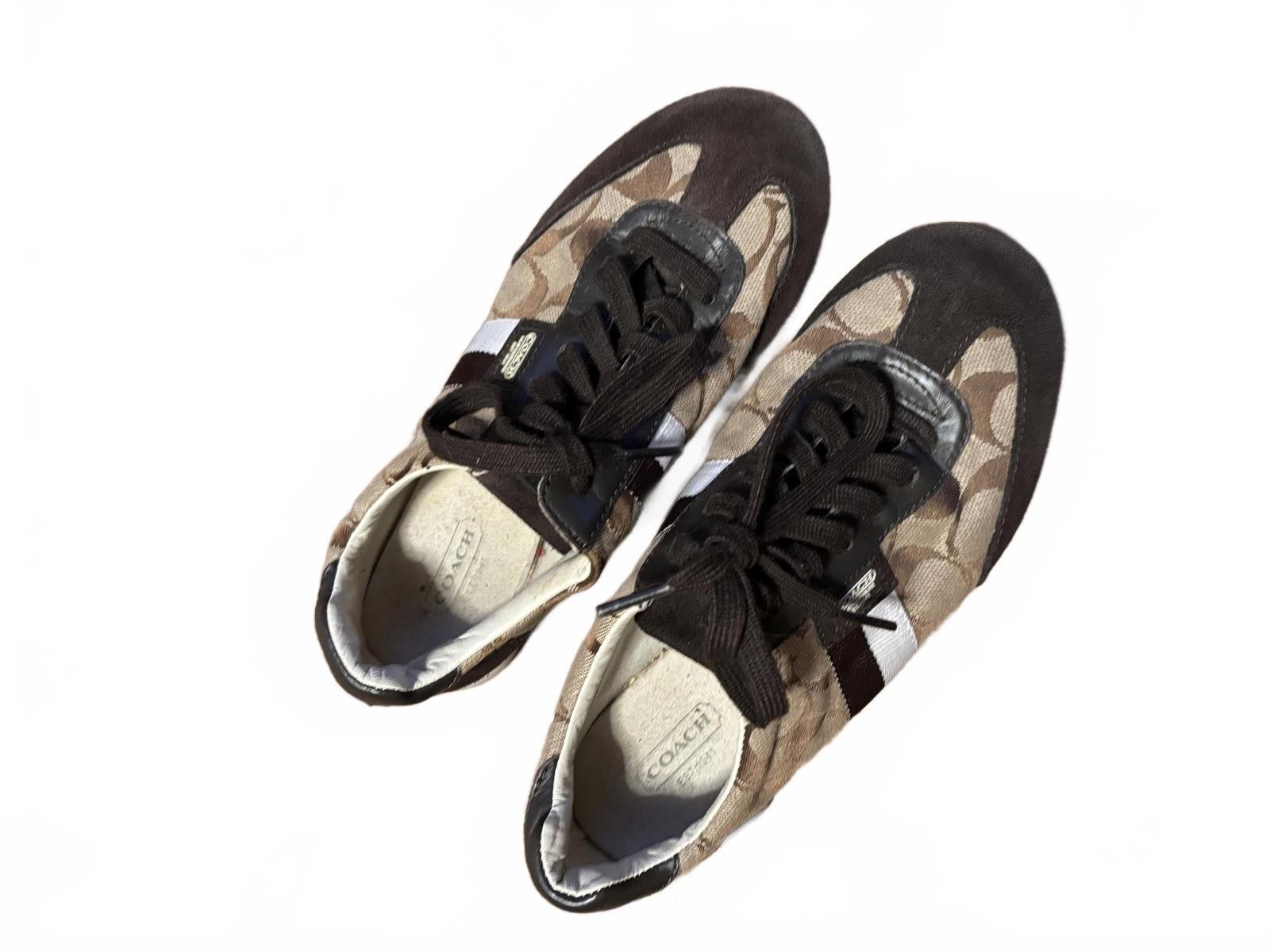 Coach Vintage Y2K Coach Sneakers Brown/Black Signature Canvas sz 6 Size US 6 / IT 36 - 2 Thumbnail