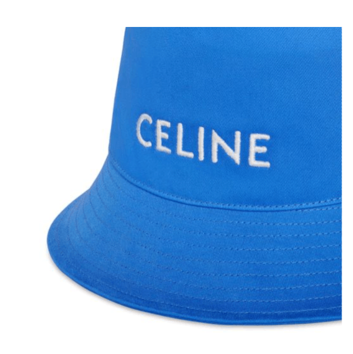 Celine o1bcso1str0824 Size : L / Bucket Hat Cotton Gabardine Blue Size ONE SIZE - 3 Thumbnail