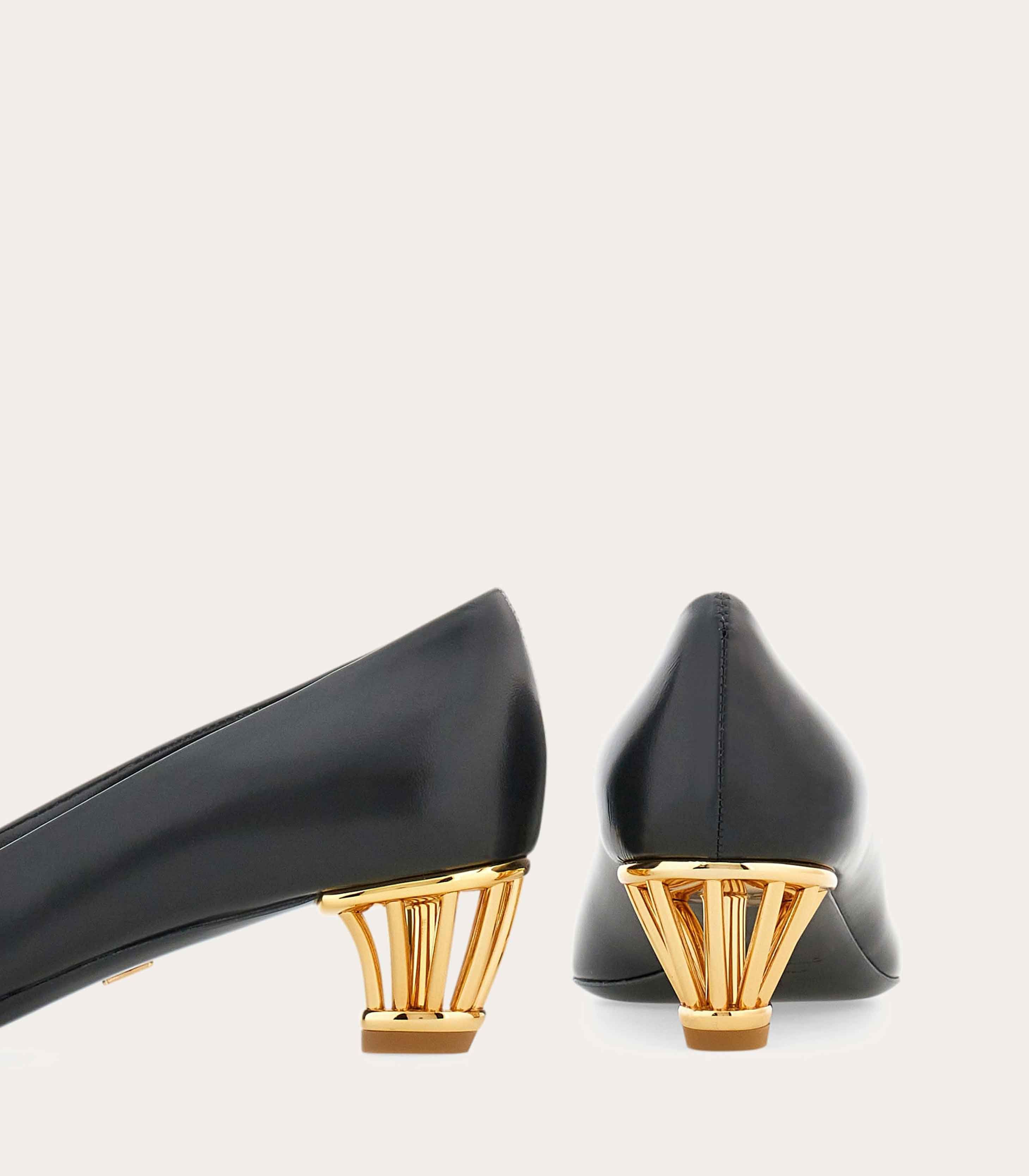 Salvatore Ferragamo o1s1rm0126 Cage Heel Pumps in Black Size US 10 / IT 40 - 8 Thumbnail