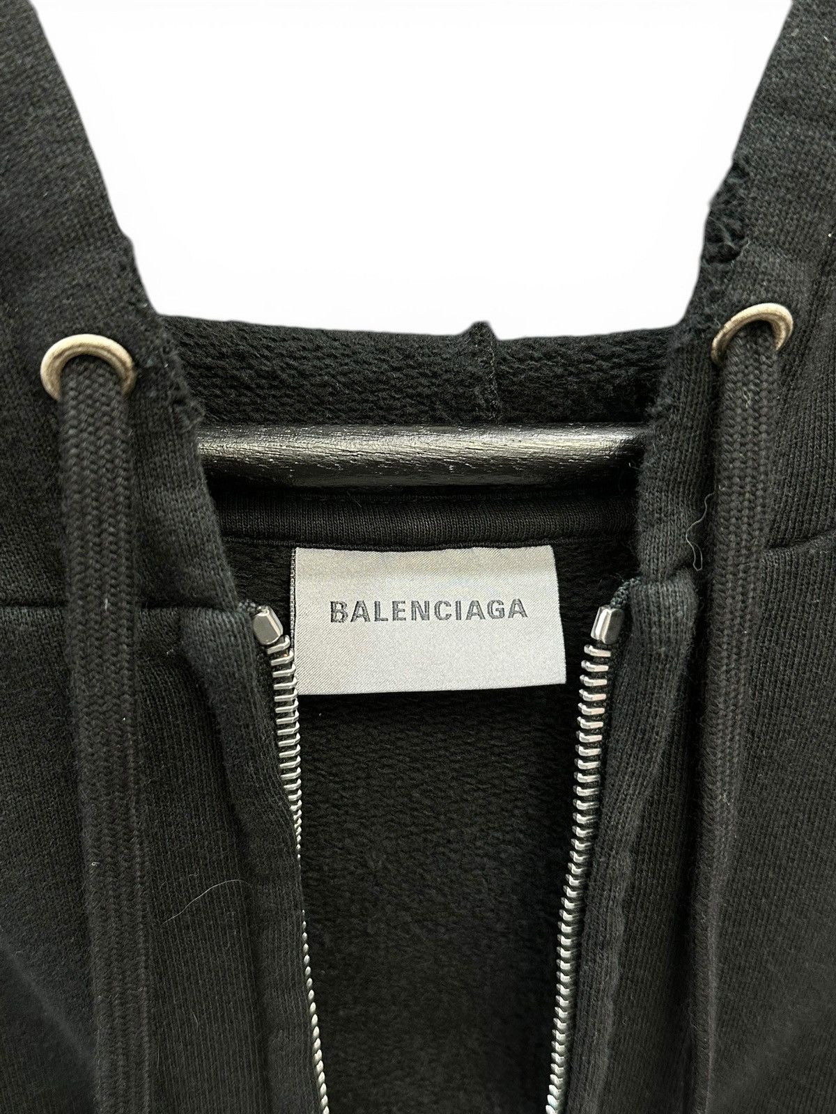 Balenciaga BALENCIAGA SACRÉ CŒUR OVERSIZED ZIP-UP HOODIE IN BLACK Size US XS / EU 42 / 0 - 7 Thumbnail