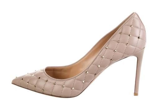 Valentino Valentino Garavani Rockstud Quilted Nude Heels – Size 11 Size US 10.5 / IT 40.5 - 1 Thumbnail
