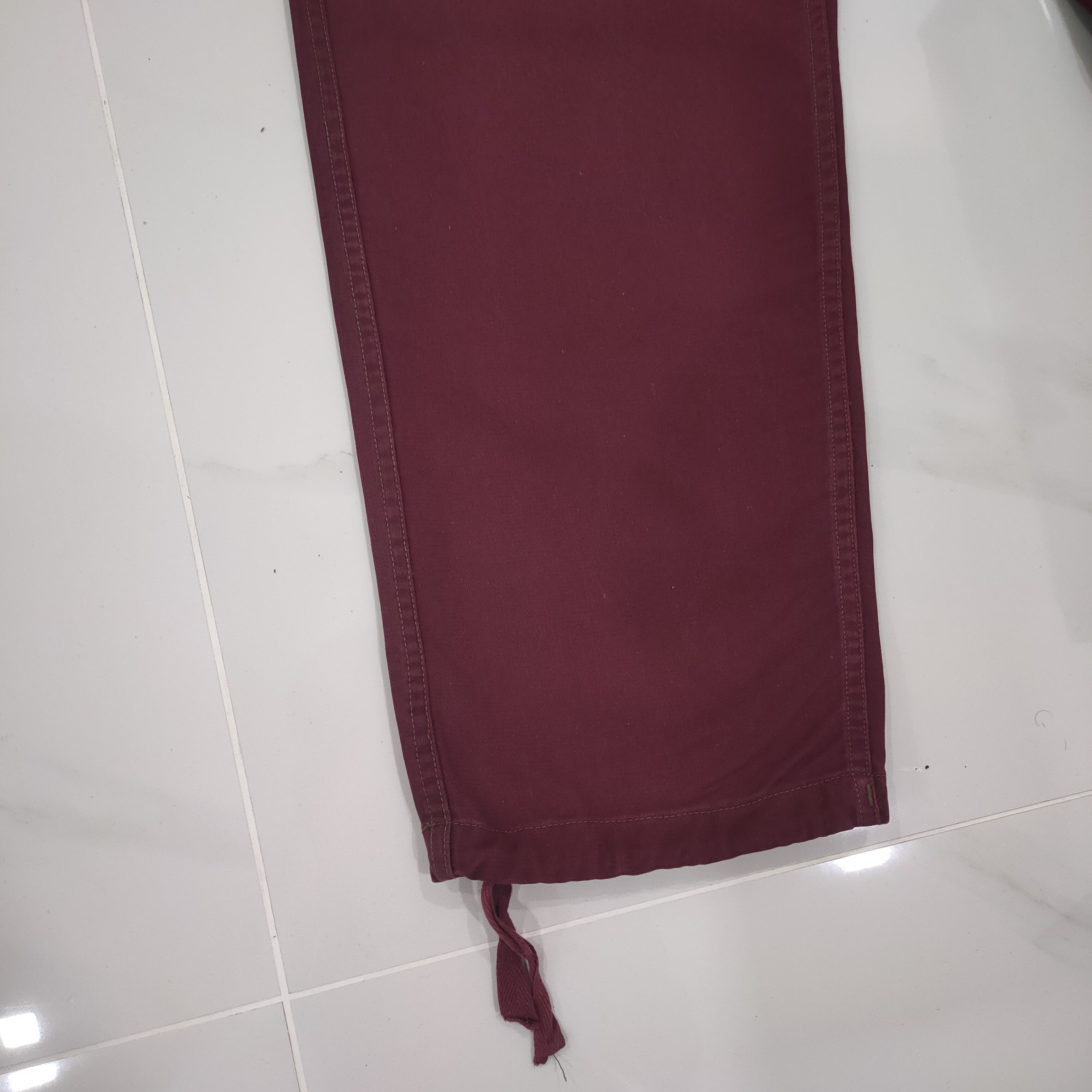 Japanese Brand VINTAGE BUTTON FLY MAROON BAGGY CARGO PANTS Size US 30 / EU 46 - 11 Thumbnail