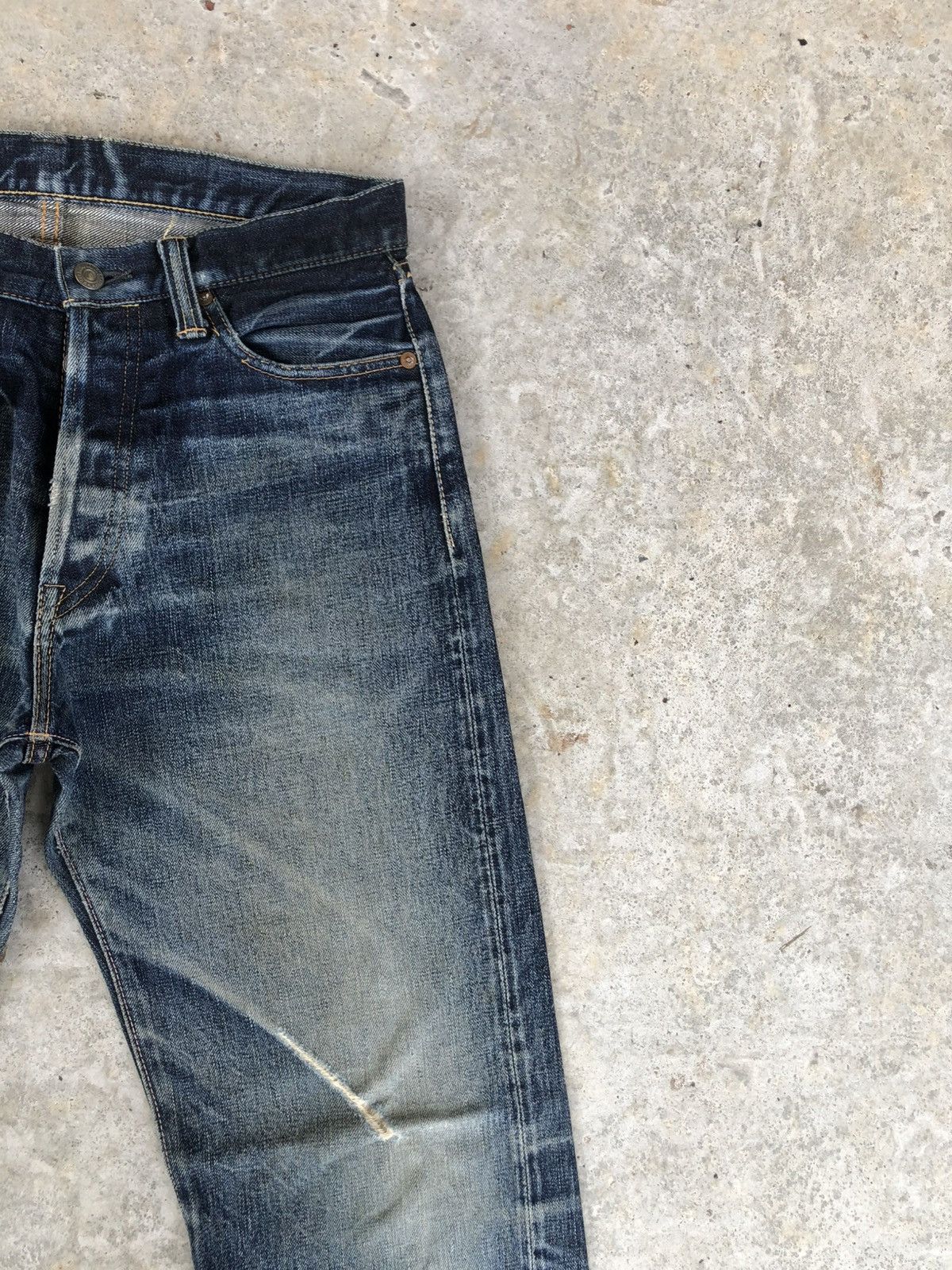 Momotaro Jeans Momotaro 0905SP Selvedge Denim Distressed Jeans Size US 31 - 6 Thumbnail