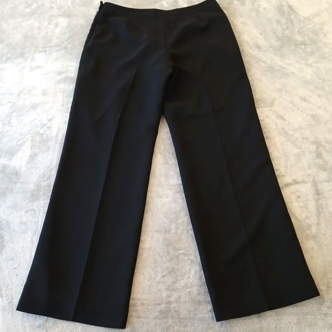 Jones New York Jones New York Dress Pants Womens Size 12 Black Lined High Rise Straight 34x31 Inseam 31in Front Flat Zip Pants Size 34" / US 12 / IT 48 - 2 Thumbnail