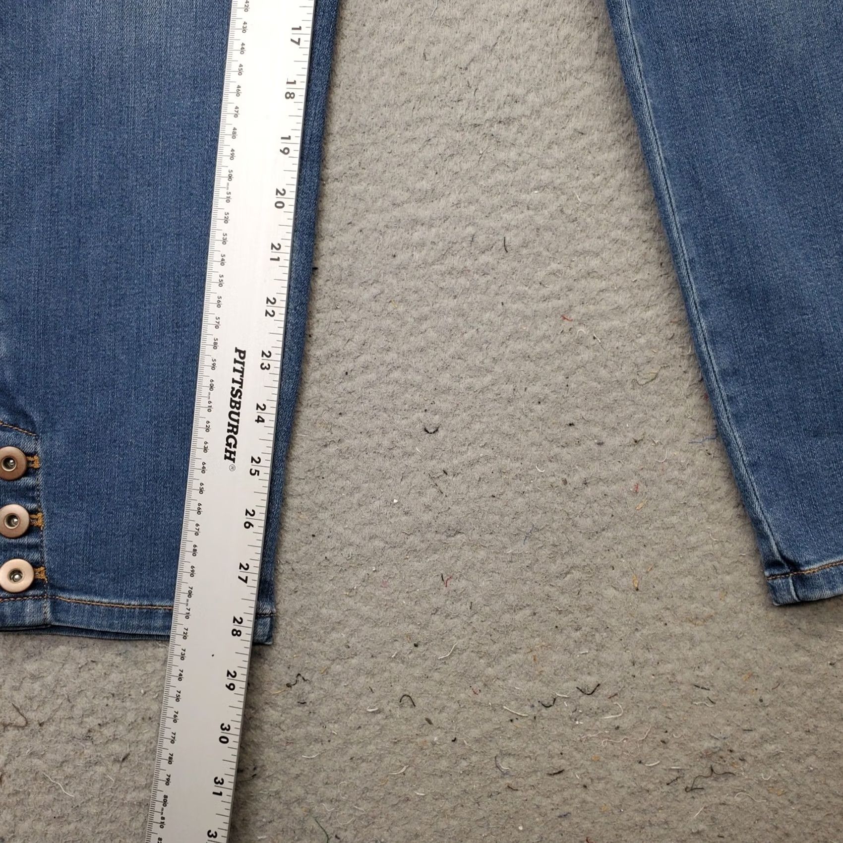 J. Jill J. Jill Jeans Women 6 Blue Denim Stretch Ankle Button Skinny 5-Pocket Design Outdoor Size 6 Womens Modern Fit Size 28" / US 6 / IT 42 - 5 Thumbnail