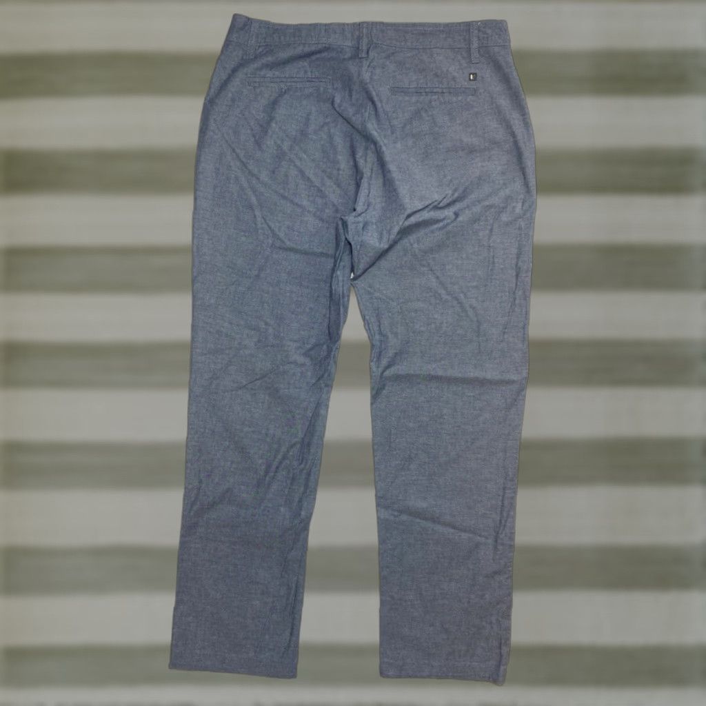 Vintage Linksoul Men’s Chambray Pants Lightweight 32 Blue Regular Inseam 28 Flat Front Casual Size US 32 / EU 48 - 1 Thumbnail