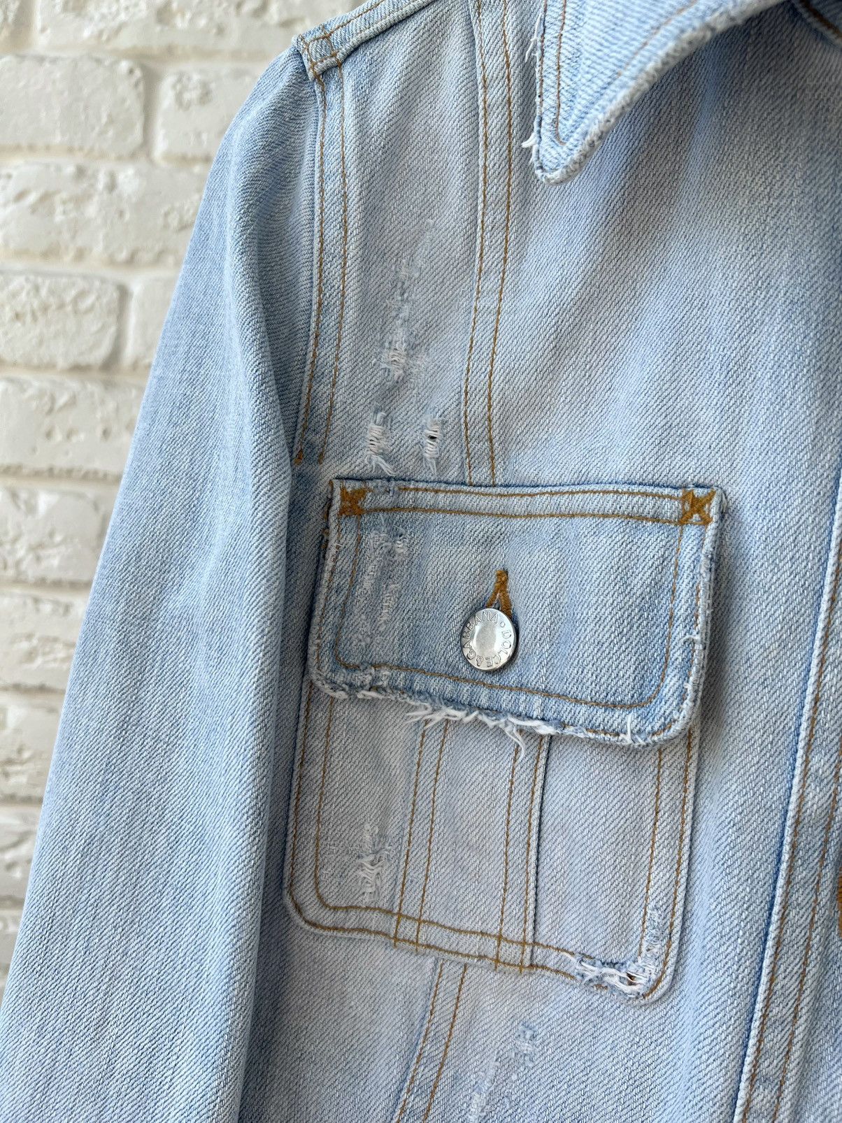 Dolce & Gabbana Dolce & Gabbana Blue Washed Denim Jacket Size M / US 6-8 / IT 42-44 - 7 Thumbnail