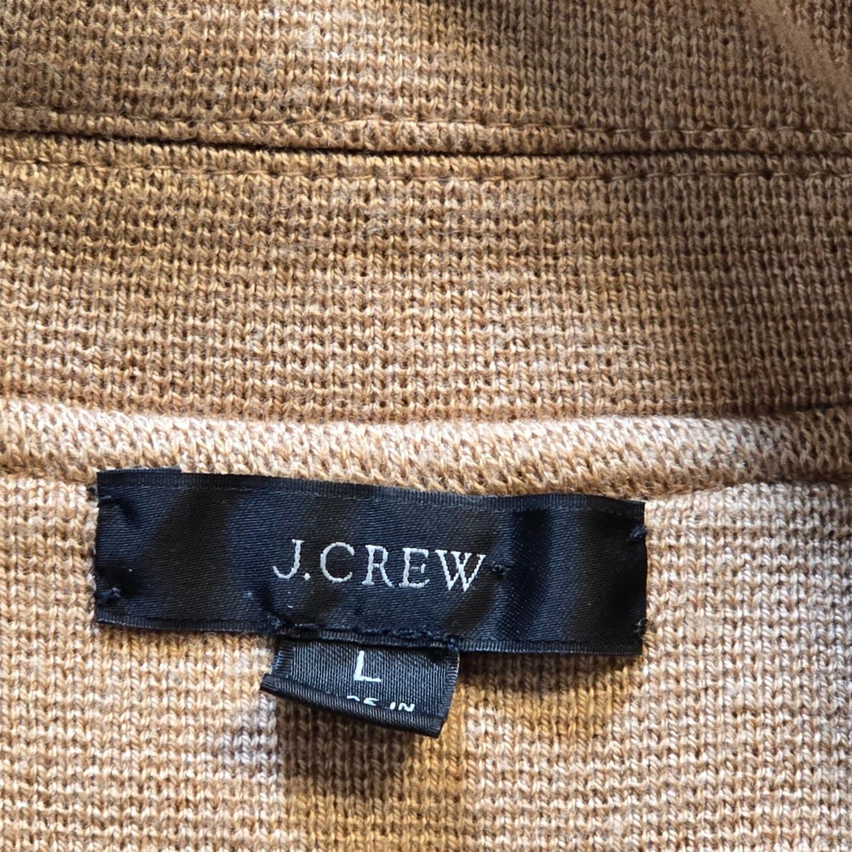 J.Crew J.CREW Sweater Cardigan Womens Large Brown Tan Merino Wool Blend Shirt Size L / US 10 / IT 46 - 4 Thumbnail