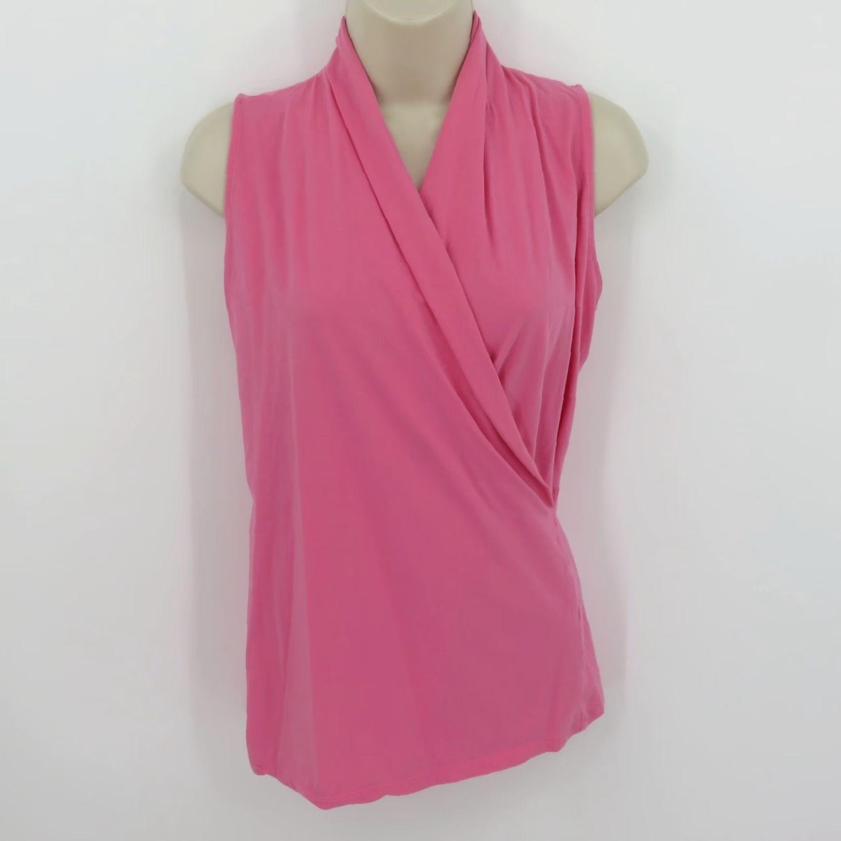 Ralph Lauren Lauren Ralph Lauren LRL Women Blouse M Pink Sleeveless Wrap Shirt Top Size M / US 6-8 / IT 42-44 - 8 Thumbnail
