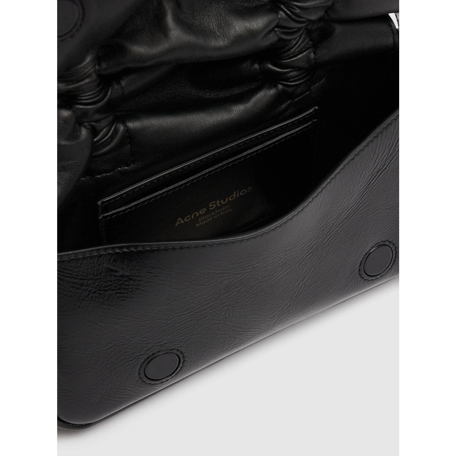 Acne Studios ACNE STUDIOS Multipocket Micro $1150 Black Leather Shoulder Size ONE SIZE - 4 Thumbnail