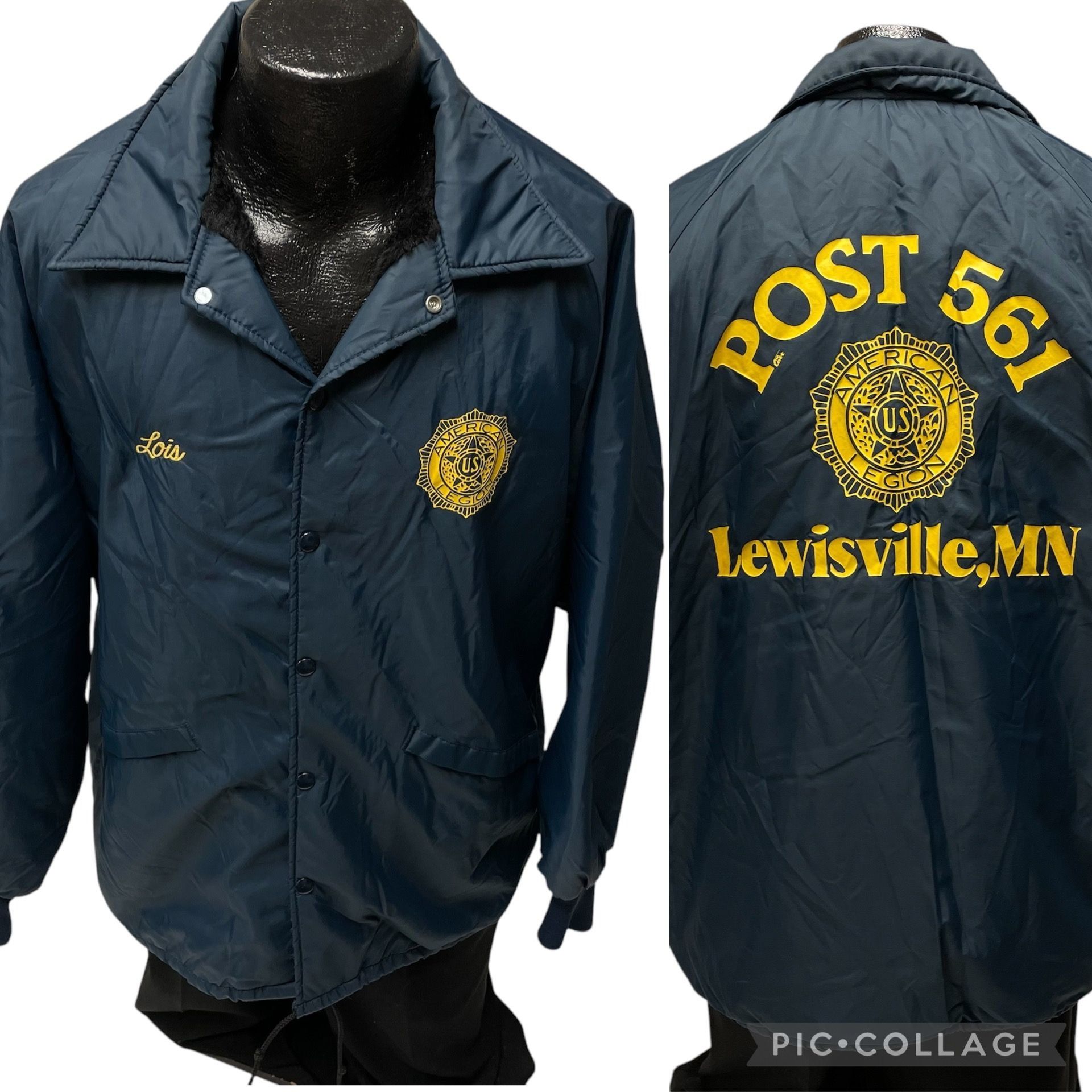 Dunbrooke Vtg Pla-Jac POST 561 Lewisville MN AMERICAN LEGION Jacket Size US XL / EU 56 / 4 - 1 Thumbnail