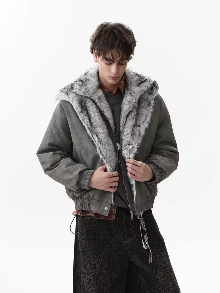Other Streetwear Design Patchwork Fur Winter Coat Jacket Size US M / EU 48-50 / 2 - 2 Thumbnail