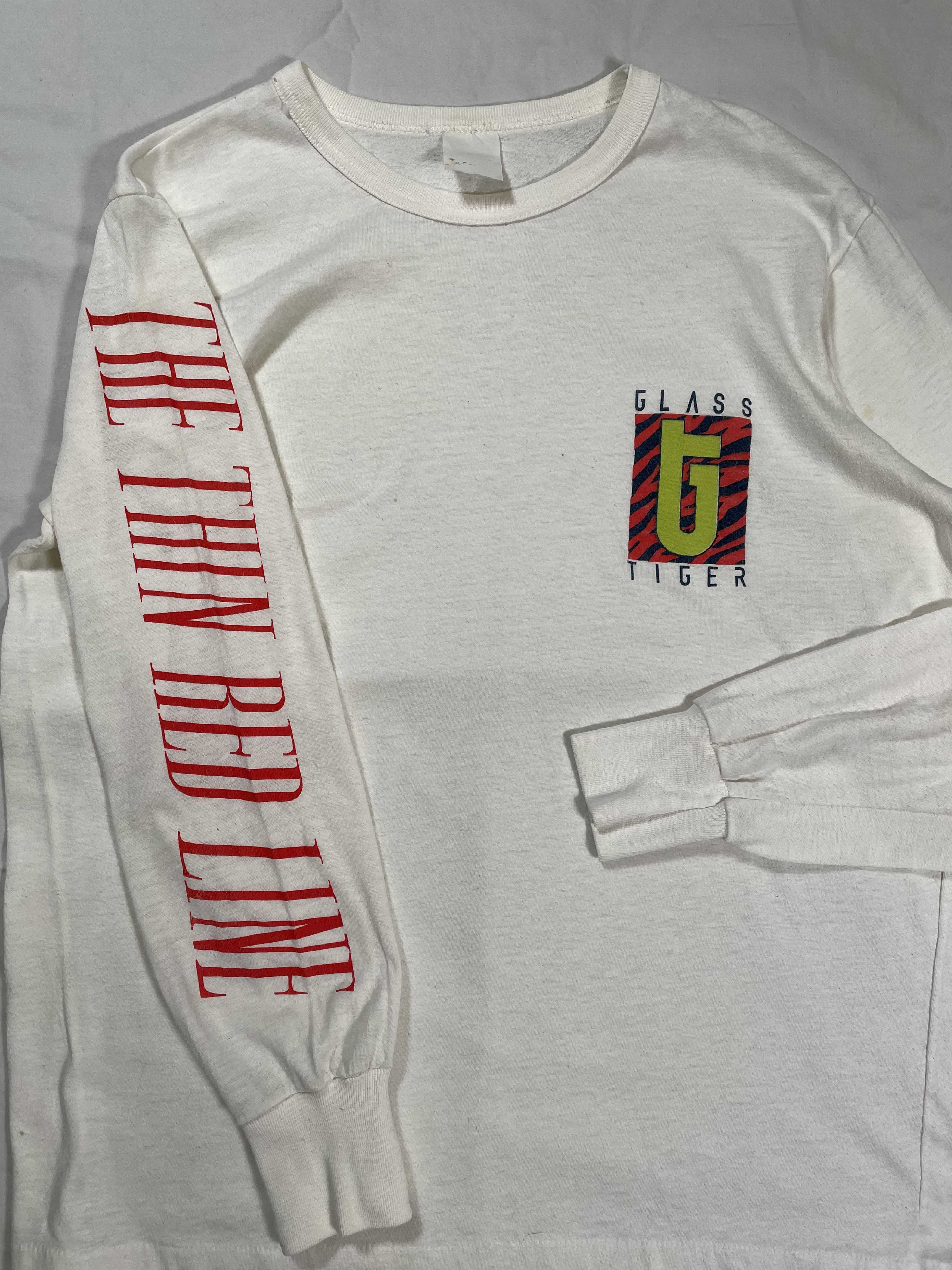 Band Tees × Vintage VTG 1986 Glass Tiger The Thin Red Line Album Band T-Shirt Size US L / EU 52-54 / 3 - 2 Thumbnail