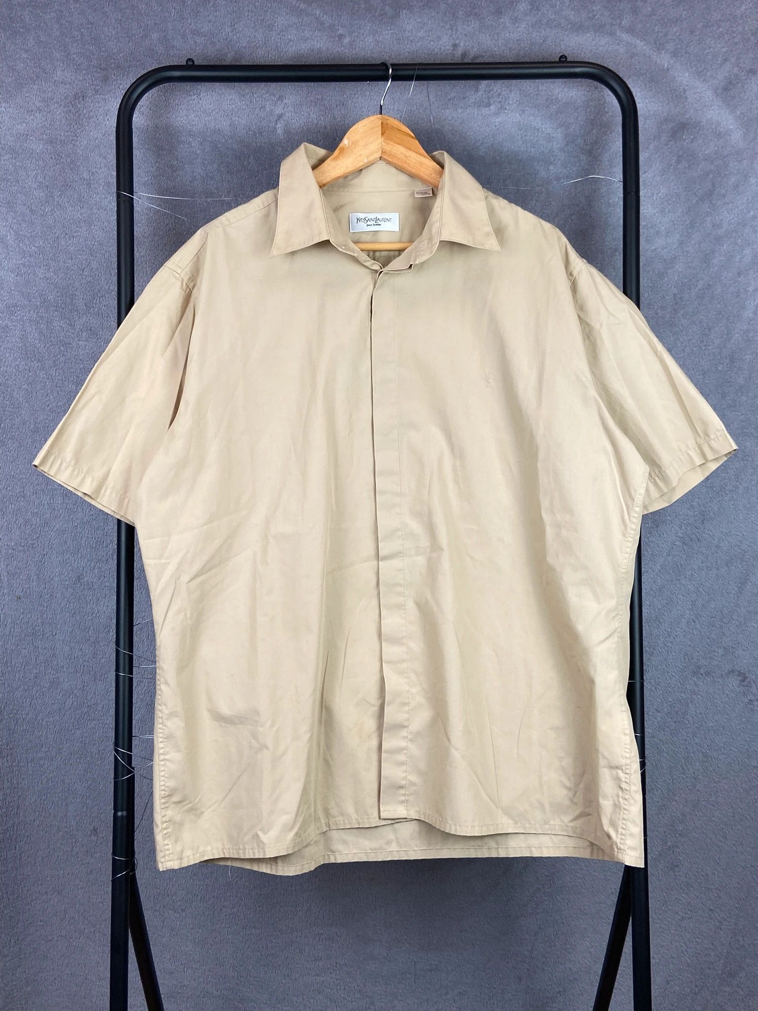 Yves Saint Laurent Yves Saint Laurent YSL beige shirt vintage designer Size US XL / EU 56 / 4 - 1 Thumbnail