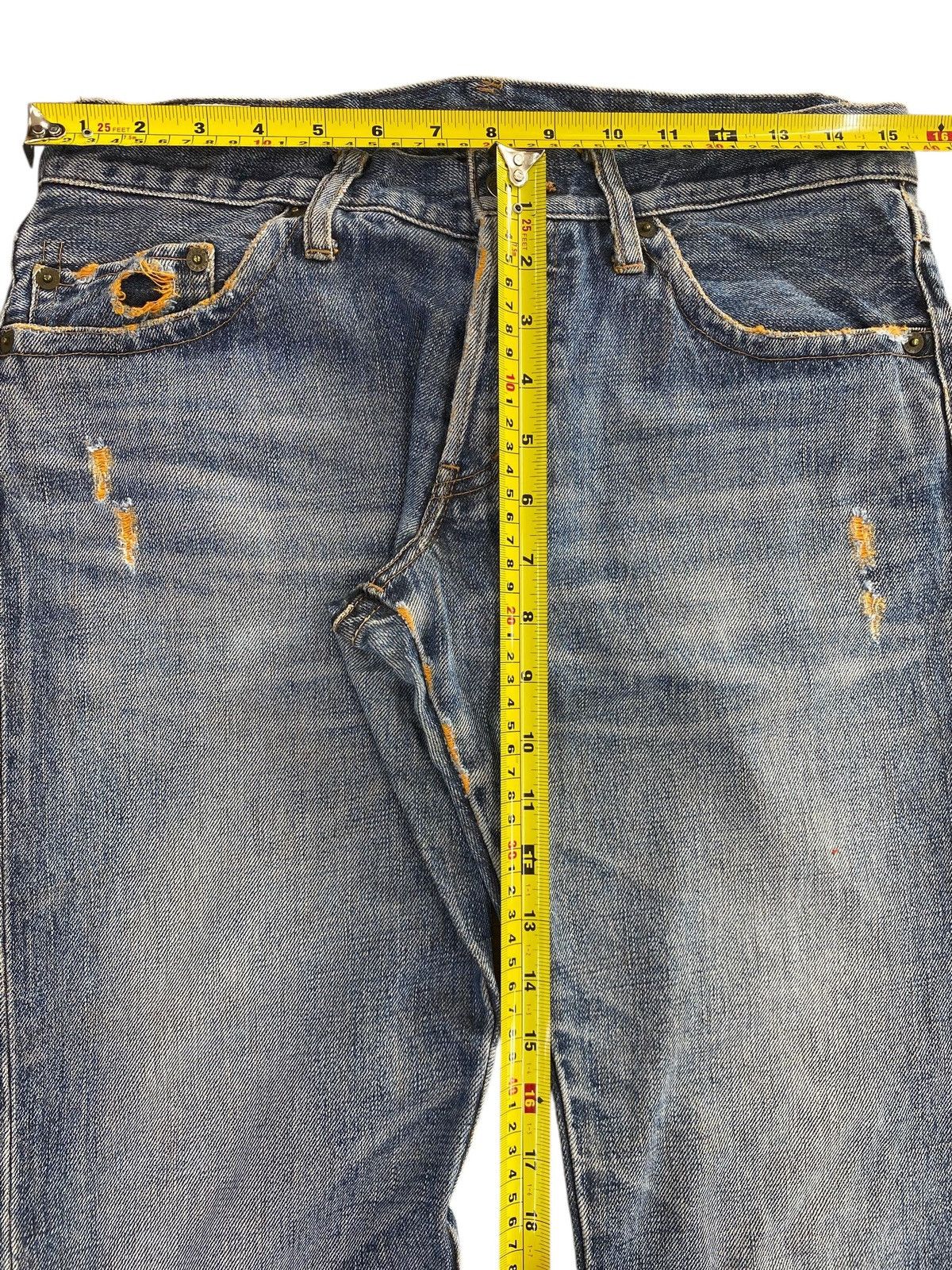 Takeo Kikuchi Takeo Kikuchi Whiskered Light Wash Whiskered Style Jeans Size US 30 / EU 46 - 6 Thumbnail