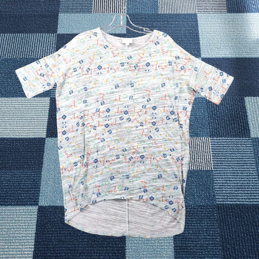 Vintage LuLaRoe T-Shirt Womens 2XS Gray Simply Comfortable Tunic Geometric Hi-Low Size XXS / US 00 / IT 34 - 1 Thumbnail