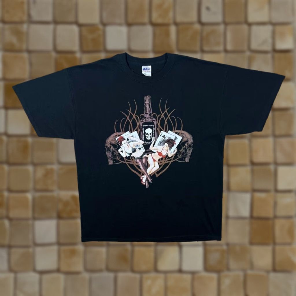 Gildan Gildan Graphic Print Black Cotton T-Shirt XL Mens Vintage? Size US XL / EU 56 / 4 - 1 Thumbnail