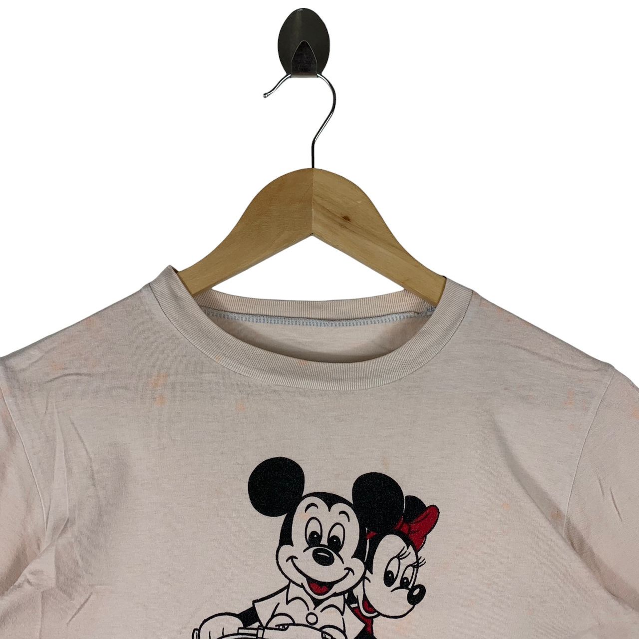 Disney Vintage 70s/80s Mickey & Minnie Mouse Scooter Disney Tee Size XS / US 0-2 / IT 36-38 - 2 Thumbnail