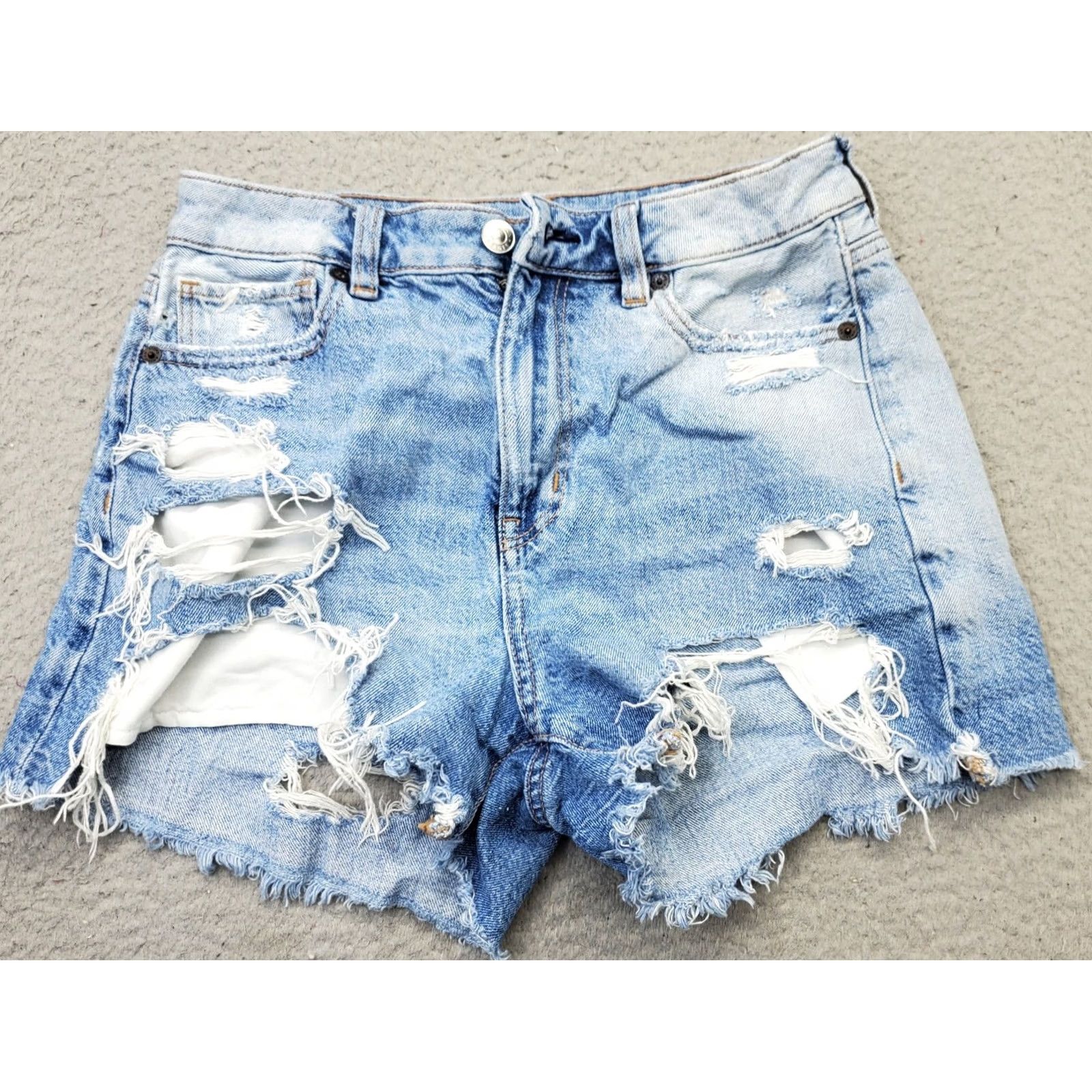 American Eagle Outfitters American Eagle Outfitters Womens 2 Blue Denim 5-Pocket Design Mom Shorts Size 26" / US 2 / IT 38 - 2 Thumbnail