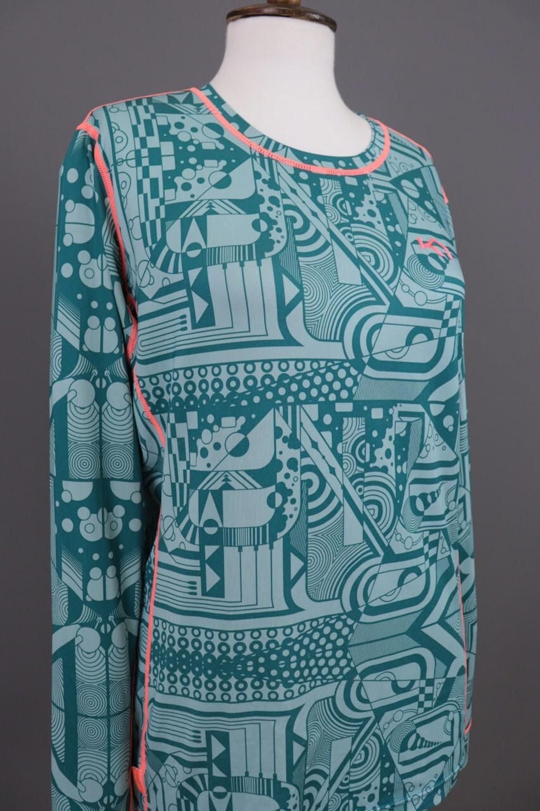 Designer Kari Traa Blue Geometric Logo Thermo Base Layer Size XL Size XL / US 12-14 / IT 48-50 - 5 Thumbnail