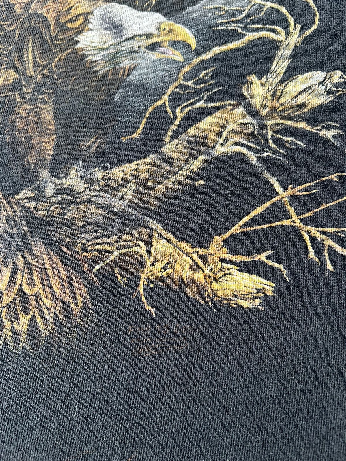 Vintage Vintage 2000s Eagle Animals Nature Graphic Black T-shirt Size US XXL / EU 58 / 5 - 8 Thumbnail