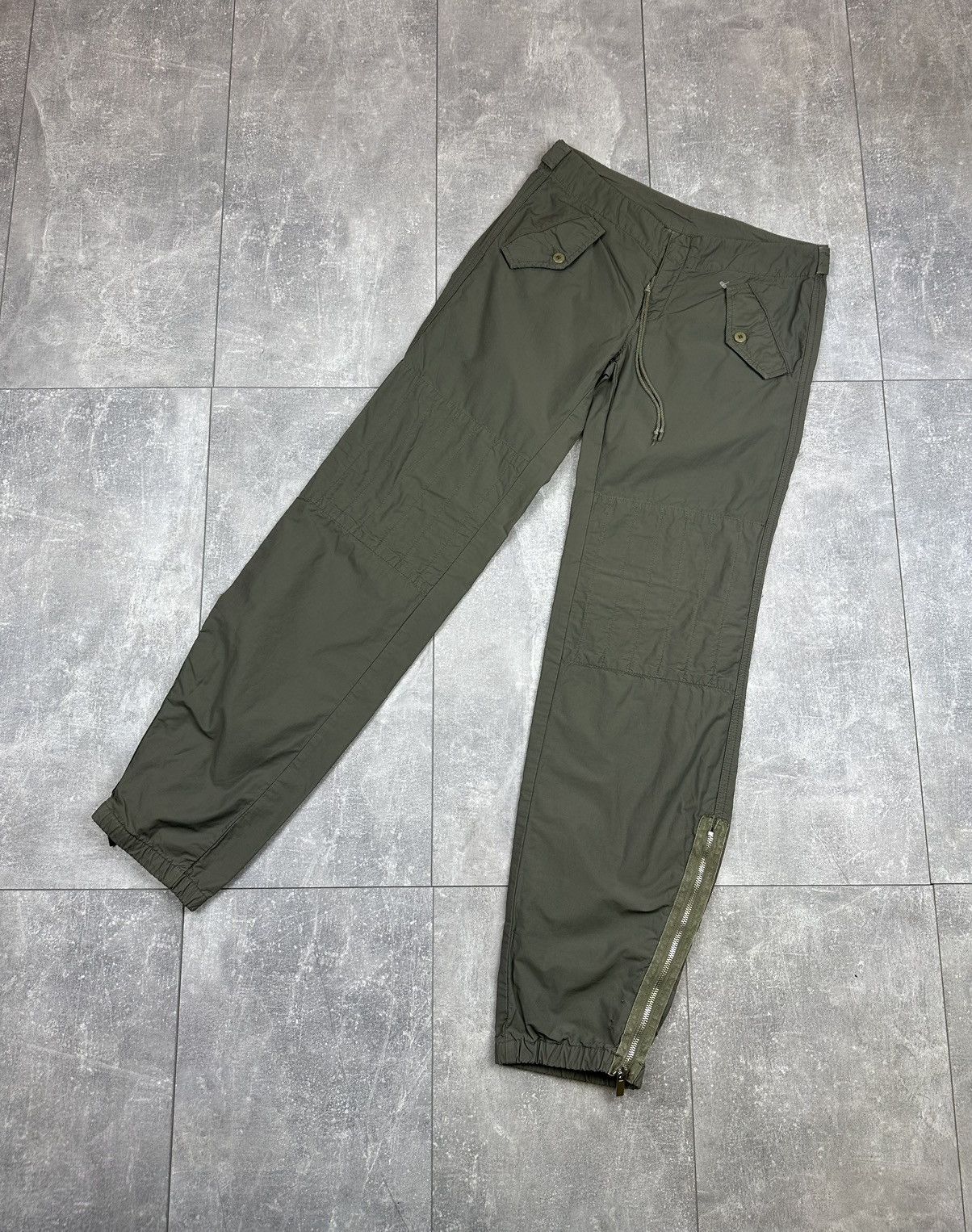 Diesel Women’s Khaki Diesel Double Knee Jogger Pants Y2K Size 27" / US 4 / IT 40 - 2 Thumbnail