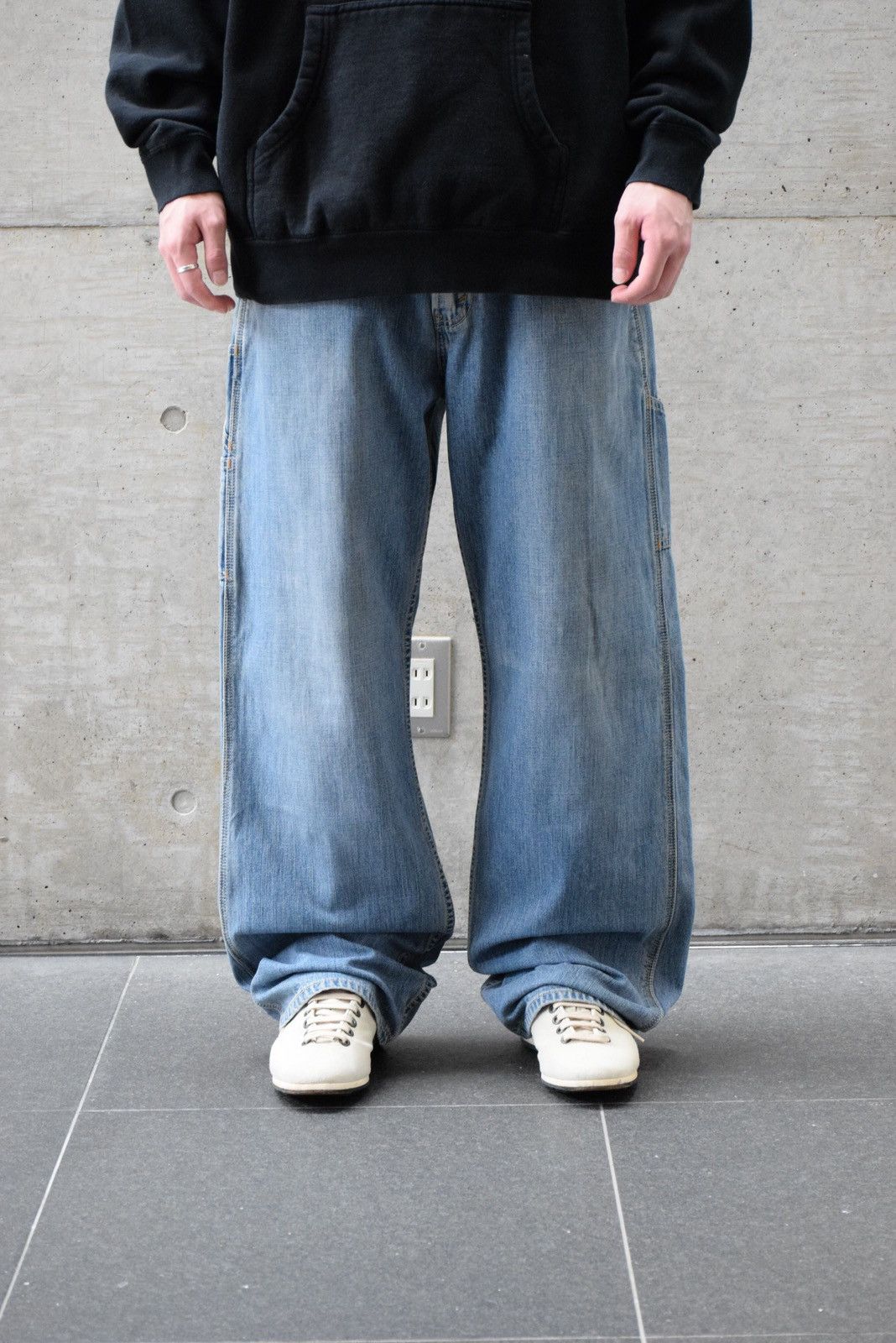 Levi's Vintage 00s Levis Carpenter Y2K Blue Jeans Loose Straight Size US 34 / EU 50 - 7 Thumbnail