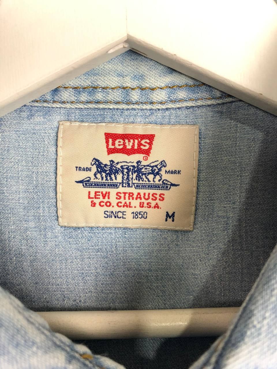 Levi's Levis USA Vintage Shirt Blue size M Size US M / EU 48-50 / 2 - 9 Thumbnail