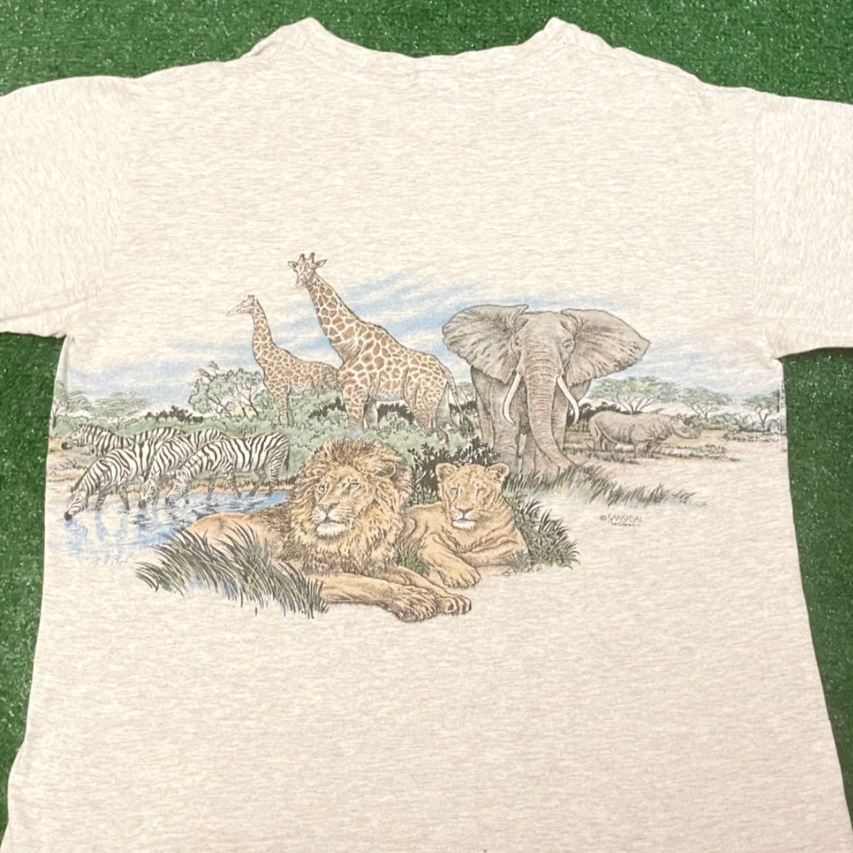 Vintage VINTAGE Busch Gardens Theme Park Extinction Nature Double Side Shirt Mens L Gray 90s Animals Nature 1990s Mens T-Shirt Size US L / EU 52-54 / 3 - 2 Thumbnail