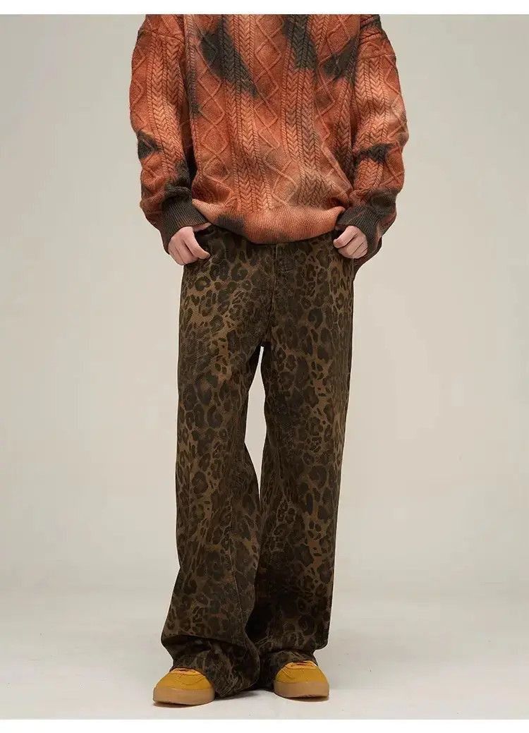 Japanese Brand Retro high street leopard print jeans Size US 32 / EU 48 - 4 Thumbnail