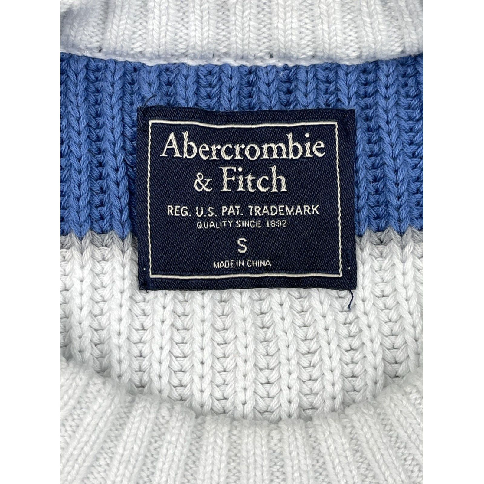 Abercrombie & Fitch Abercrombie & Fitch Knit Sweater Crewneck Striped Sz S Blue Mens Oversized Size US S / EU 44-46 / 1 - 2 Thumbnail