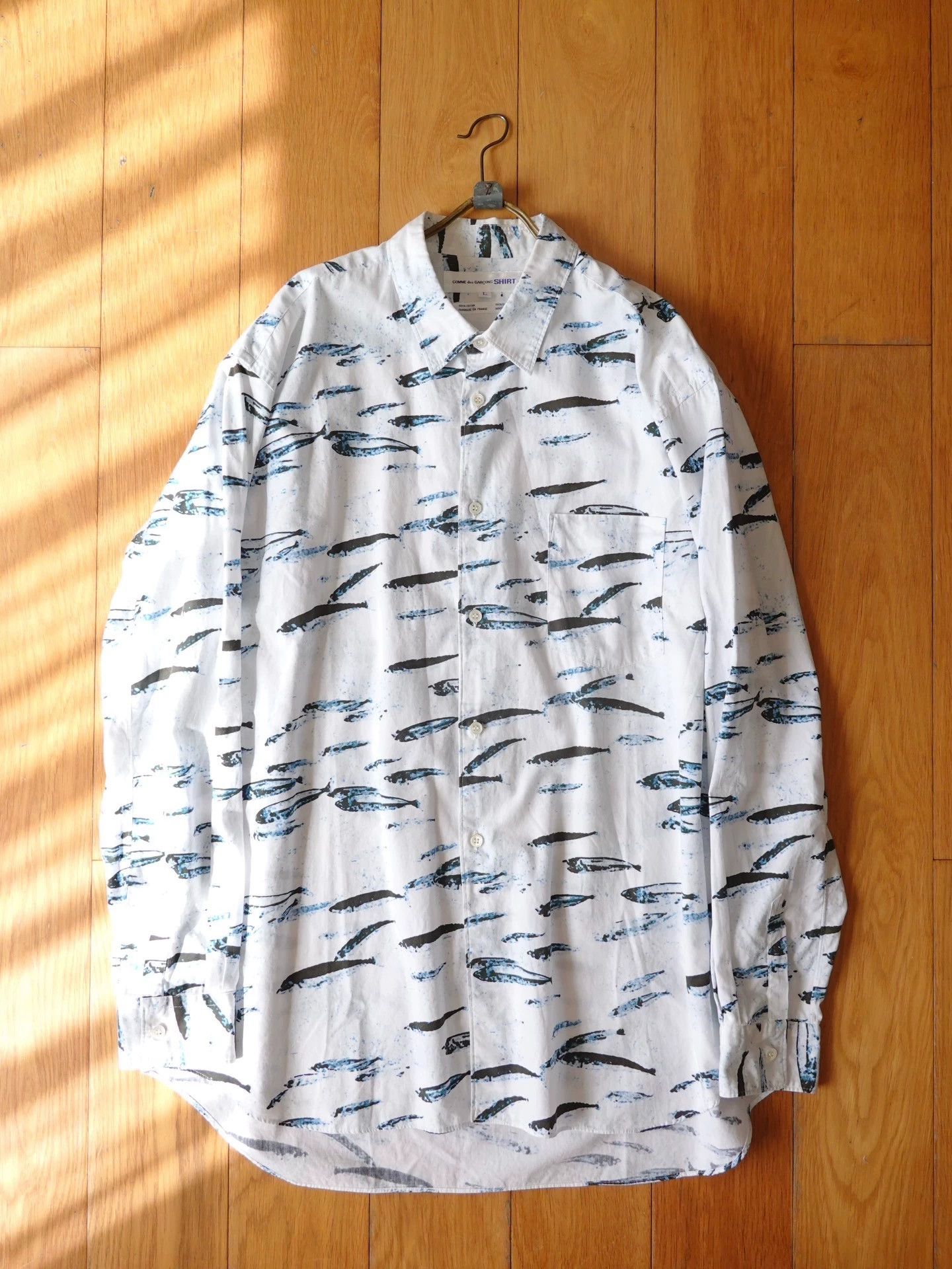Comme des Garcons Comme Des Garcons Fish school printed long sleeved shirt -DMC Size US L / EU 52-54 / 3 - 1 Thumbnail