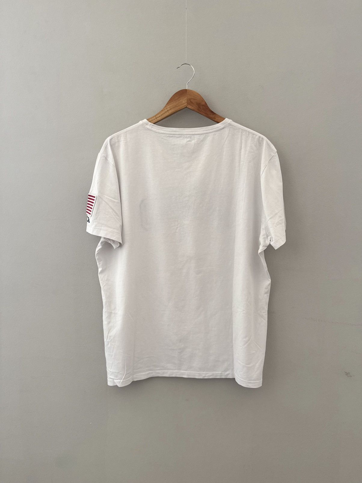 Polo Ralph Lauren Vintage Polo Ralph Lauren USA Big Flag Logo Tee Size US XL / EU 56 / 4 - 5 Thumbnail
