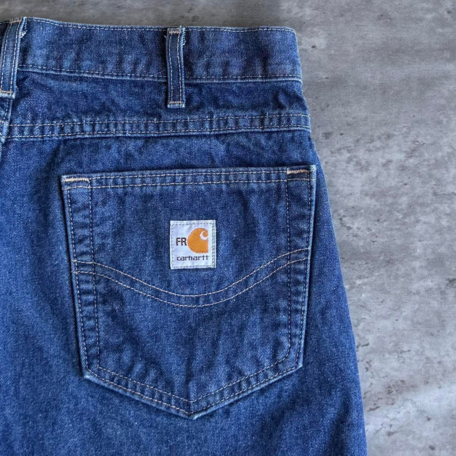 Carhartt × Carhartt Wip Vintage Carhartt Baggy Carpenter Skater Denim Jeans USA Made Size US 33 - 3 Thumbnail