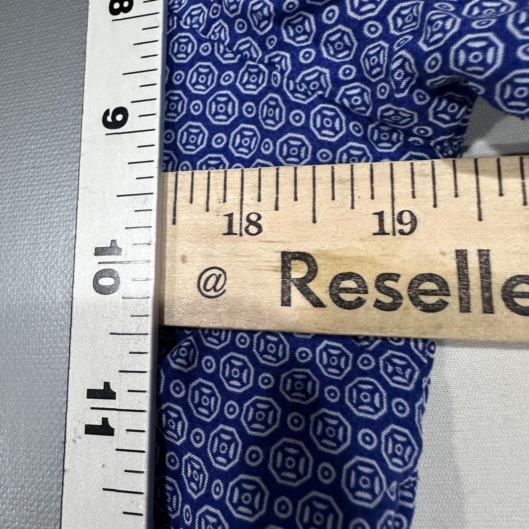 Willi Smith Willi Smith Blouse Womens L Blue Tunic 3/4 Sleeve V Neck Boho Hippie Prairie Geometric Lightweight Relaxed Vintage No Size L / US 10 / IT 46 - 7 Thumbnail