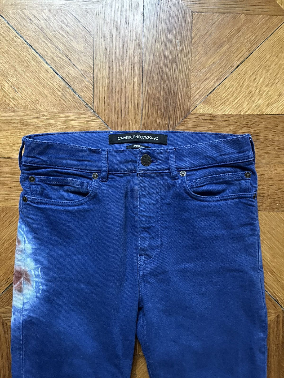 Calvin Klein 205W39NYC SS19 Blue Tie Dye Denim Size US 27 - 3 Thumbnail