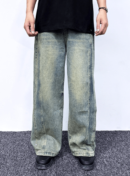 Japanese Brand × Jean Men's washed distressed American style button-down jeans Size US 32 / EU 48 - 1 Thumbnail