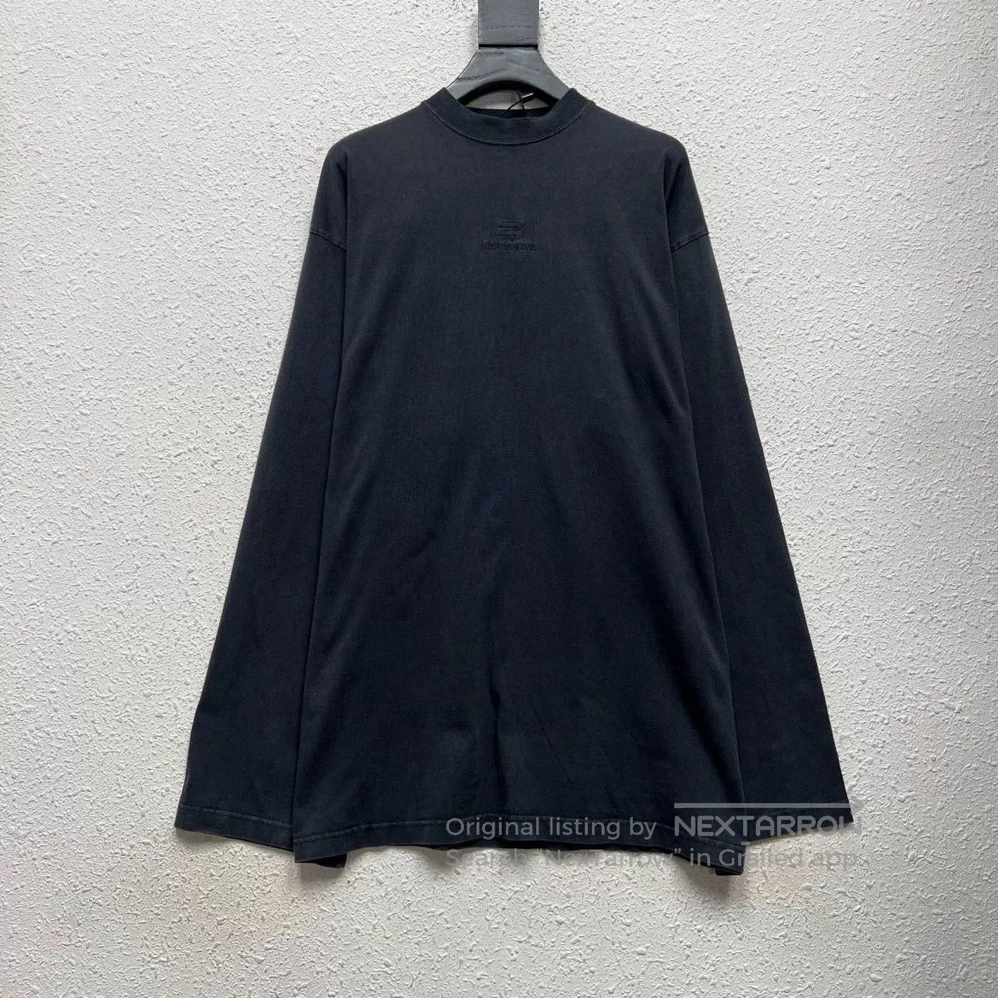 Balenciaga Balenciaga Black Boomerang Embroidery Sweatshirt. Size US XXS / EU 40 - 1 Thumbnail