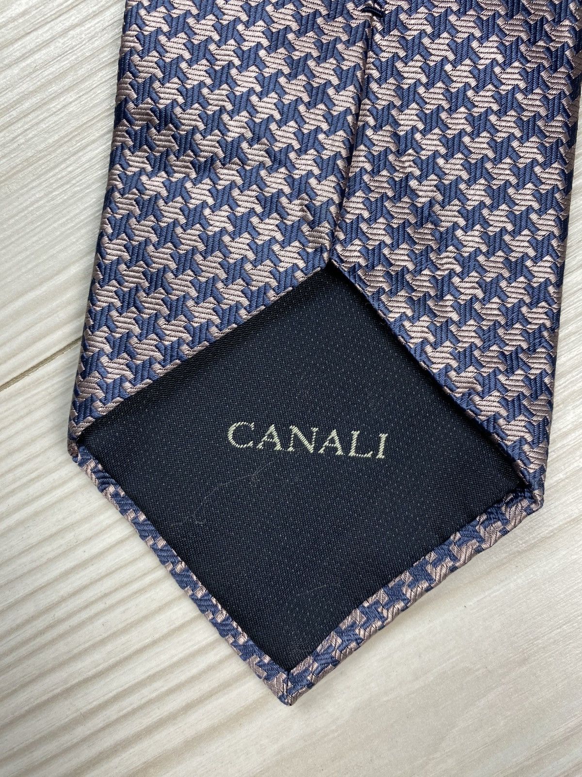 Canali Canali Tie 100% Silk Made In Italy Authentic Hype Size ONE SIZE - 7 Thumbnail