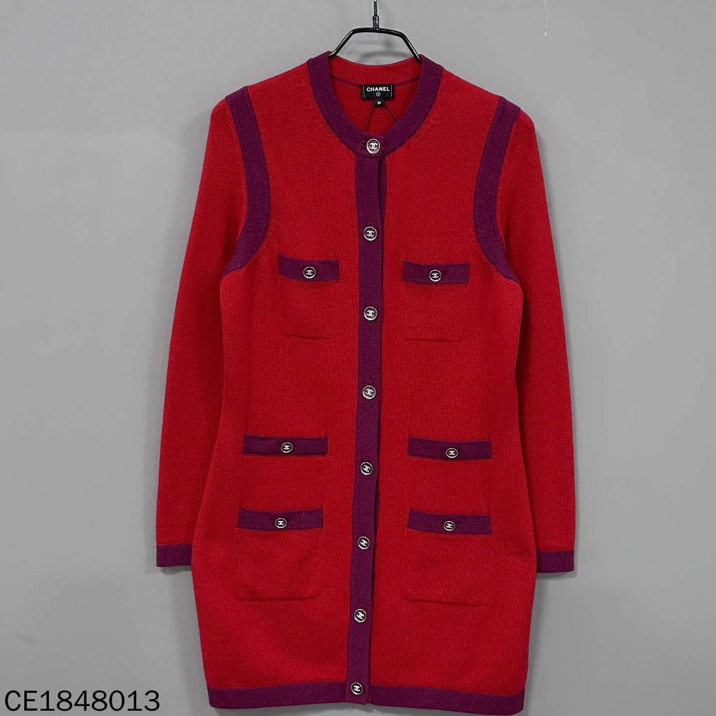 Chanel Chanel 24B Crystal-Button Mid-Length Cashmere Coat 36 Size XS / US 0-2 / IT 36-38 - 1 Thumbnail