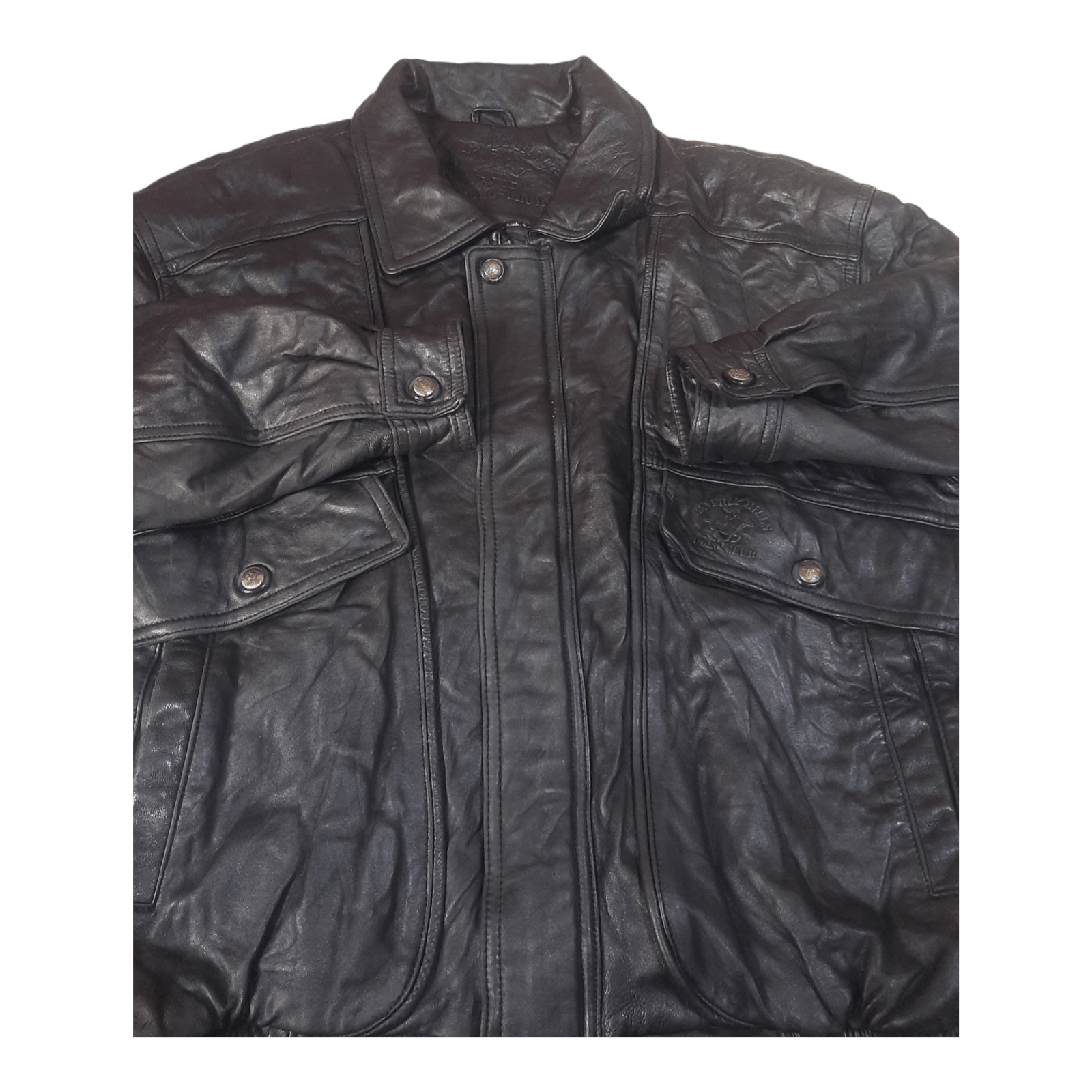 Beverly Hills Polo Club Vintage Polo Club Black Genuine Leather Jacket Size US L / EU 52-54 / 3 - 11 Thumbnail