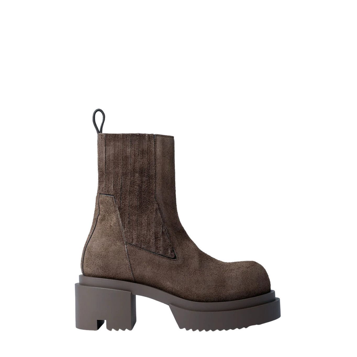 RICK OWENS CONCORDIANS Beatle Bogun Brown Suede Women's Boot