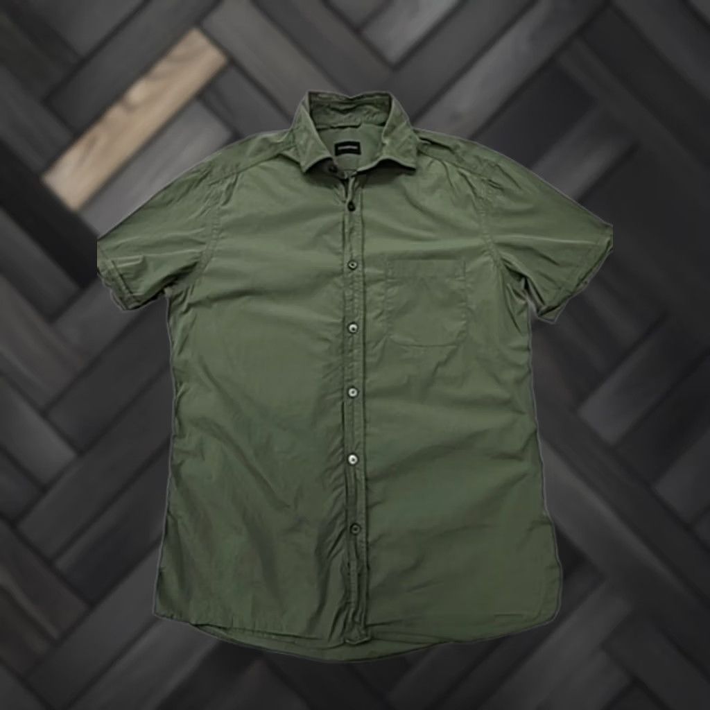 Ermenegildo Zegna Ermenegildo Zegna Shirt Men Green Button-Down Casual Pocket Size M shirt Size US M / EU 48-50 / 2 - 1 Thumbnail
