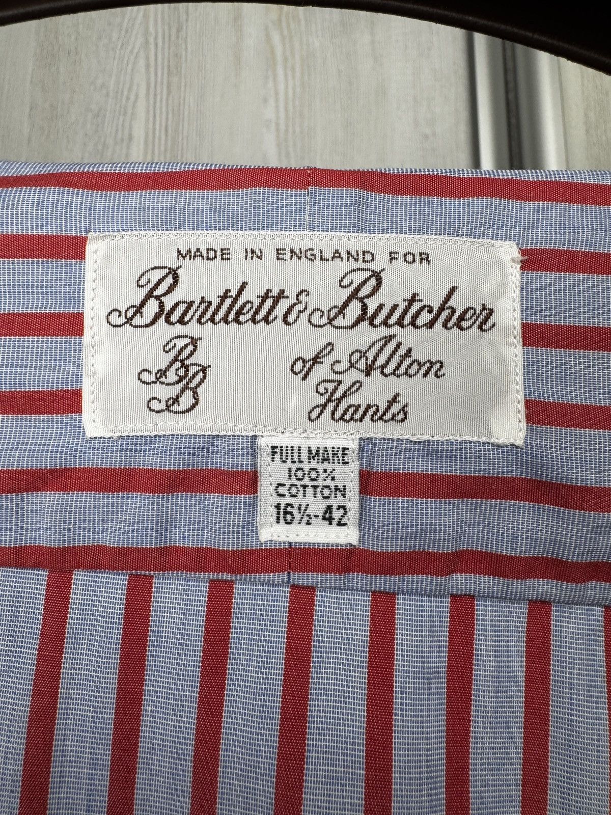 Other Bartlett & Butcher of Alton England made cotton dress shirt Size 42R - 9 Thumbnail